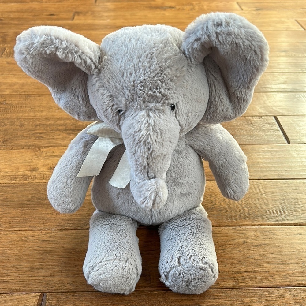 Pottery Barn Kids Plush Elephant Super Soft Stuffed Animal 16" Gray